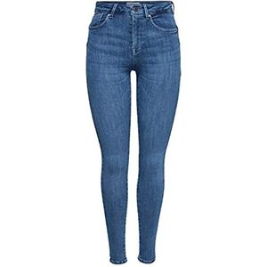 Only Onlpower Mid Push Up Sk Rea2981k Noos Skinny Jeans voor dames (7 stuks), Lichtblauwe denim