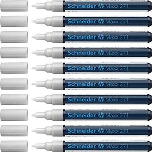 Schneider 271 markers, rond, 1-2 mm, wit, 10 stuks