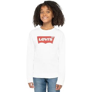 Levi's Kids Lvg Key Item Logo Crew Junior Sweatshirt voor meisjes, Wit en rood