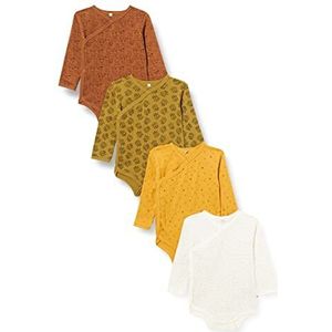 pippi Wickelbody 4-pack ondergoedset, bamboe, eiland, 6 maanden, uniseks, baby, Eiland