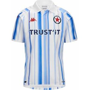 Kappa KOMBAT AWAY RED STAR uniseks T-shirt, Natuurlijk wit/koningsblauw