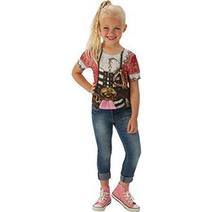 Rubies Officieel Pirate Girl T-shirt, boek, week, kostuum voor kinderen