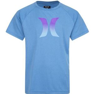 Hurley Hrlb Ombre Icon UV-shirt voor jongens, Blauw (Neptune Blue Heather)