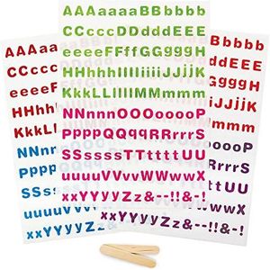 Baker Ross Stickers voor kinderen, motief: letters, 425 stuks, creatieve vrije tijd voor kinderen (FC915)
