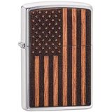 Zippo Woodchuck USA Amerikaanse vlag Pocket Lighter aansteker, uniseks, grijs, Eén maat