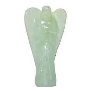 THIRD EYE CRYSTALS Beschermengel van groene aventurijn kristal handgesneden mini tassenengel handgesneden geluksbrenger Feng Shui geluksbrenger ornamenten voor geschenken