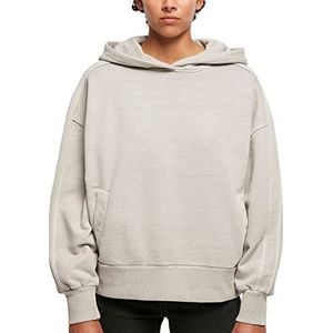 Urban Classics Dames oversized sweatshirt met ronde hals badstof sweatshirt 3 kleuren XS tot 5XL, warm grijs, XS, warmgrijs