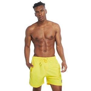 Urban Classics Block zwemshort heren, Neon geel