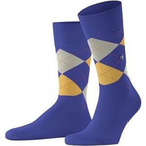 Burlington Heren King Sokken Ademend Duurzaam Biologisch Katoen Dun Versterkte Zachte Platte Teennaad Fancy Argyle Patroon Voor Dagelijks Werk 1 Paar, Blauw (Smoky Blue 6045) nieuw - milieuvriendelijk