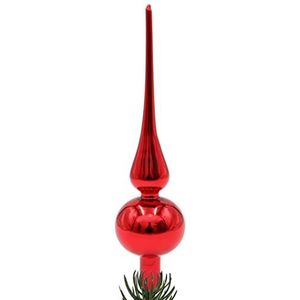 Dekohelden24 Kerstboompunt, 26 cm, glanzend rood