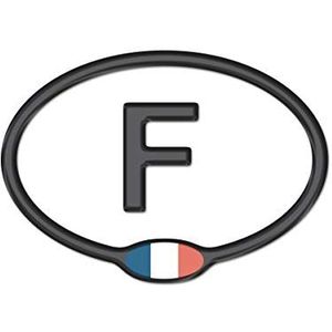AG Design A-C-9438 3D Frankrijk sticker vlag F 12, 5 x 9 cm, zwart