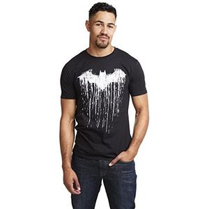 DC Comics batman paint t-shirt voor heren, zwart.