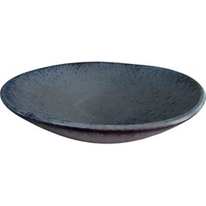 PintoCer - 2 diepe borden van aardewerk, 23 cm, soepkom, deeg, salade of muesli, blauw