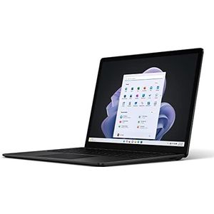 Microsoft Surface Laptop 5 - Laptop (Windows 11, 13,5 inch touchscreen, Intel Core i7 processor, 16 GB RAM, 512 GB SSD, Frans toetsenbord AZERTY) - zwart, metalen afwerking