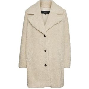 VERO MODA Vmkylie Aw23 Teddy Coat Boos Damesjas, Crème