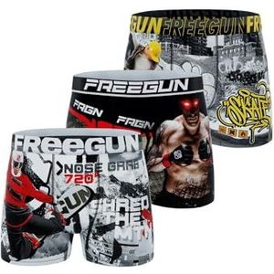 FREEGUN Nauwsluitende boxershorts (3 stuks) voor heren, A62