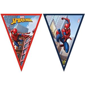 Procos - 9 driehoekige vlaggen Marvel Spider-Man Crime Fighter van FSC-papier, 93867