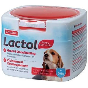 Beaphar - LACTOL - Voedselmelk voor puppypoeder - Verrijkt met DHA - Hoogwaardige eiwitbron - Voor ongespeende puppy's, zwangere of zogende teefjes en oudere of zieke honden - 250 g