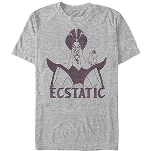 Disney Aladdin-Ecstatic Jafar Organic T-shirt, korte mouwen, uniseks, Melange Grey, L, Melange Grey