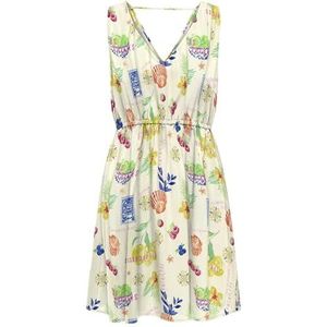 ONLY Onlnova Life Vis Sara Robe string AOP pour femme, Cloud Dancer, XS