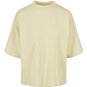 Urban Classics Dames T-shirt van puur biologisch katoen, oversized bovendeel voor vrouwen, dames Organic Heavy Tee, verkrijgbaar in vele kleuren, maten XS - 5XL, Zacht geel