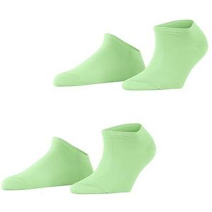 ESPRIT Dames Uni 2-pack ademende sokken biologisch duurzaam katoen lage sokken versterkt duurzaam zachte platte teennaad multipack pak van 2 paar, Groen (After Eight 7134)