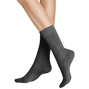 Hudson Relax katoenen sokken voor dames, zonder elastiek, sokken met versterkte zool (leersoort, vele kleuren) aantal: 1 paar, grijs 550