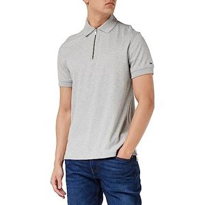 Tommy Hilfiger DC Interlock poloshirt, slim, ritssluiting, S/S, Licht lichtgrijs