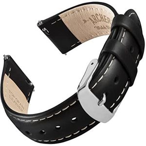 Archer Watch Straps - Horlogeband van hoogwaardig leer - Snelle bevestiging - Vervangende horlogeband met smartwatch en klassiek horloge