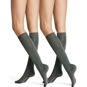 Hudson Only 2 paar hoge sokken, Grijs - grijs (Grau-mel. 0550)