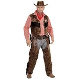 Widmann - Cowboy-kostuum, T-shirt met vest, hoed en hoed, wildvesten, carnaval, themafeest