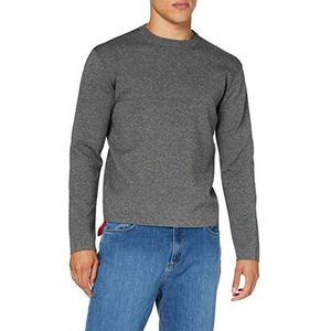 FALKE Heren sweatshirt 60106 V-hals sweatshirt zwart grijs gemêleerd L