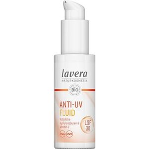 lavera UV-vloeistof SPF 30, beschermt tegen uv-stralen, minerale bescherming, tegen huidveroudering door de zon, veganistisch, natuurlijke cosmetica, 30 ml