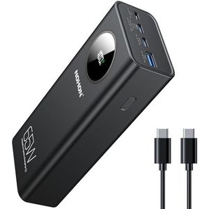 NOHON Powerbank Draagbare oplader 26800 mAh: 65 W snel opladen USB C PD3.0 batterij met led-display | 4-poorts powerbank compatibel met iPhone 14 13 12 11 MacBook iPad AirPods Samsung S-serie