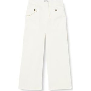 Pinko Galanti Jupe lin stretch femme, Z07_Blanc Soie, 36