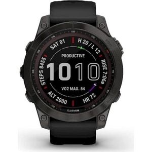 Garmin fēnix® 7 Sapphire Solar GPS Horloge, schwarz-schiefergrau titan