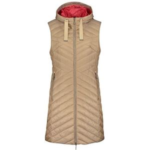 Amber & June dames gewatteerd vest, Goudsand