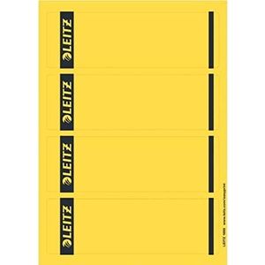 Leitz Printbare etiketten PC voor hefboommappen, groot, kort, geel, 61,5 x 192 mm, papier, 16852015, 100 etiketten