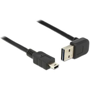 DeLOCK 83546 USB-kabel 5 m USB A Mini USB B zwart - USB-kabel (5 m, USB A, mini-USB B, 2.0, stekker/stekkerconnector, zwart)