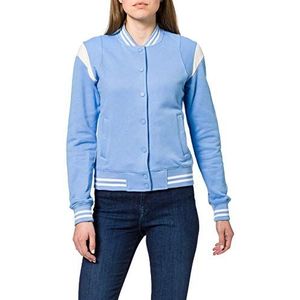 Urban Classics Inset dames trainingsjack, Clearwater/wit zand