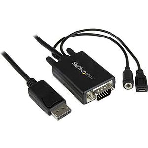 StarTech.com DisplayPort naar VGA-kabel Monitoradapter PC DisplayPort naar VGA 3m met Audio Converter DP naar VGA 1920x1200 (DP2VGAAMM3M)