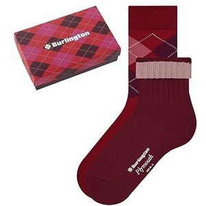 Burlington Cocooning Gift Set ademende sokken voor dames, klimaatregulerend, geurremmend, wol, halverwege de kuit, fantasiepatroon, 2 paar, Veelkleurig (uitgang 0010)