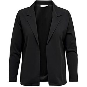 ONLY Carmako Damesblazer in grote maat | zakelijk vest | Carsania Basic Plus Size, zwart.