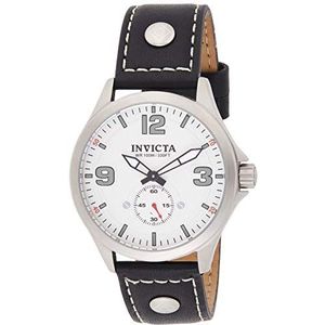 Invicta 22527 Aviator herenhorloge, roestvrij staal, kwarts, witte wijzerplaat