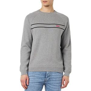 BOSS Righam Knitted Heren sweatshirt, Light/Pastel Grey59, XXL, Licht/Pastel Grey59