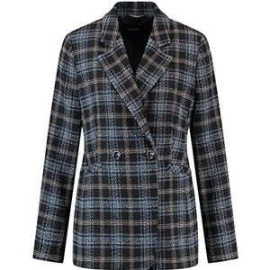 Taifun Blazer lange mouwen dames, zwart patroon, 48, Zwart met patroon