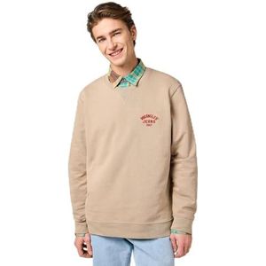 Wrangler Small Logo Crew trainingspak voor heren, Timberwolf.