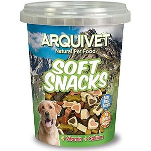 Arquivet Zachte snacks voor honden, botten en harten, mix verpakking 12 x 300 g – natuurlijke snacks voor honden van alle rassen – prijzen, beloningen, snoep voor honden