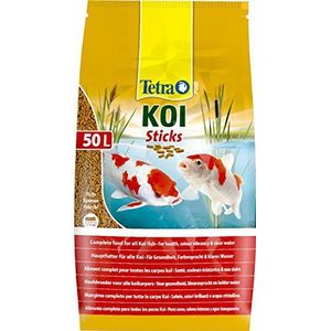Tetra Pond Koi – premium complete voeding in sticks voor koi-karpers – natuurlijke kleuractivator – verrijkt met sporenelementen, essentiële vitaminen, carotenoïden – zeer verteerbaar – 50 l