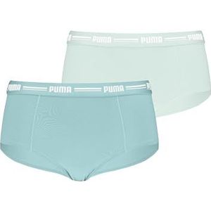 PUMA Mini-shorts voor dames (2 stuks), Mint Combo, M